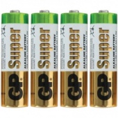 Батарейка палец GP Super LR6 AA Shrink 4 Alkaline 1.5V (Цена за 4шт/уп) R Батарейка палец GP Super LR6 AA Shrink 4 Alkaline 1.5V (Цена за 4шт/уп) R